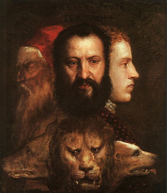  Titian Allegory of Time Governed by Prudence China oil painting art